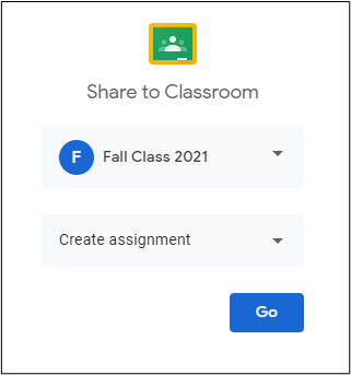 Add a Classroom Share Button, Google Classroom